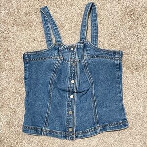 J. Galt Brandy Melville blue denim corset top